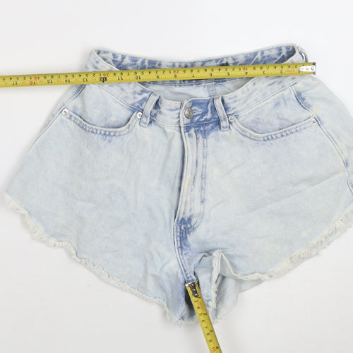 Primark Denim Co Women Blue Size 8 High Rise Cut-Off Denim Shorts