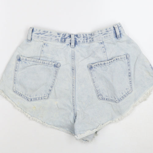 Primark Denim Co Women Blue Size 8 High Rise Cut-Off Denim Shorts