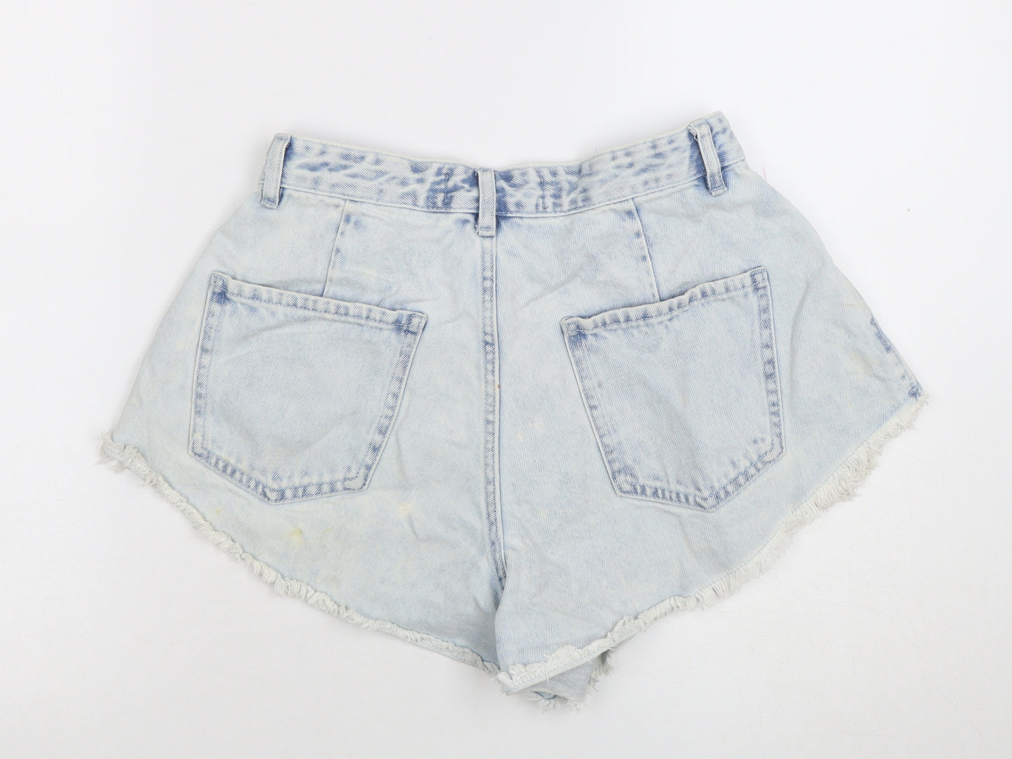 Primark Denim Co Women Blue Size 8 High Rise Cut-Off Denim Shorts