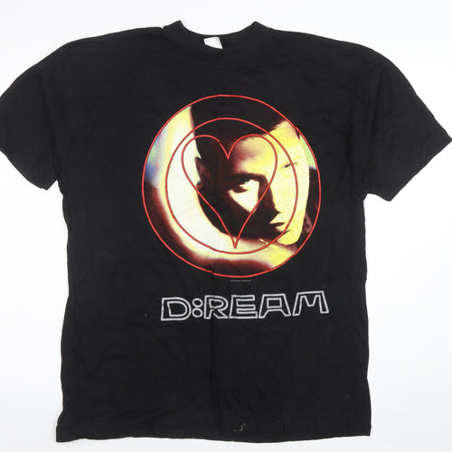 D:Ream Black 90s Band Tour Vintage Mens L Graphic T-Shirt