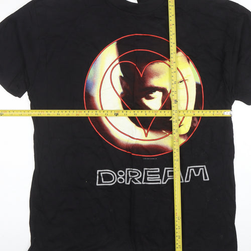 D:Ream Black 90s Band Tour Vintage Mens L Graphic T-Shirt
