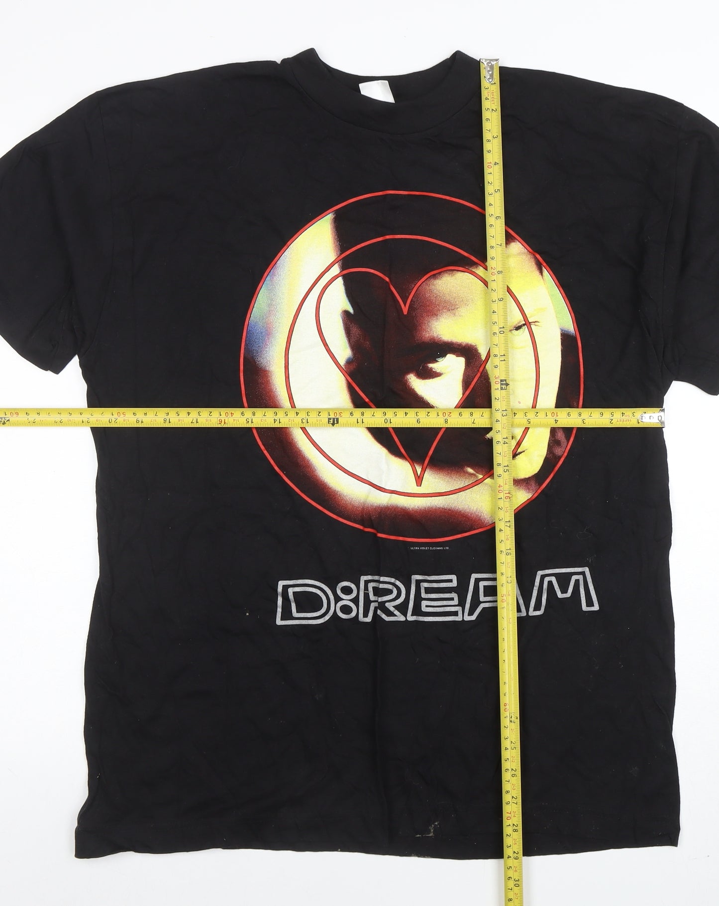 D:Ream Black 90s Band Tour Vintage Mens L Graphic T-Shirt