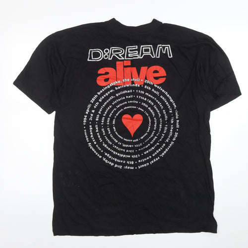 D:Ream Black 90s Band Tour Vintage Mens L Graphic T-Shirt