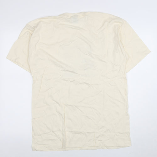 Twin Island Cotton Men's Beige Barbados Graphic T-Shirt M Vintage 100% Cotton