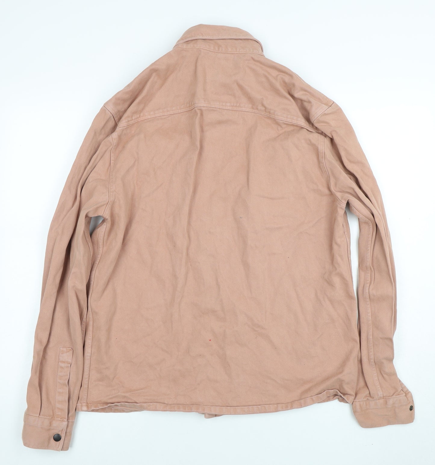 River Island Men’s Brown Twill Cotton Jacket Size M Casual Button Up