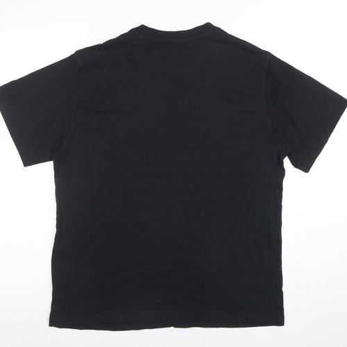 adidas Men’s Black Camouflage Logo Short Sleeve Cotton T-Shirt M