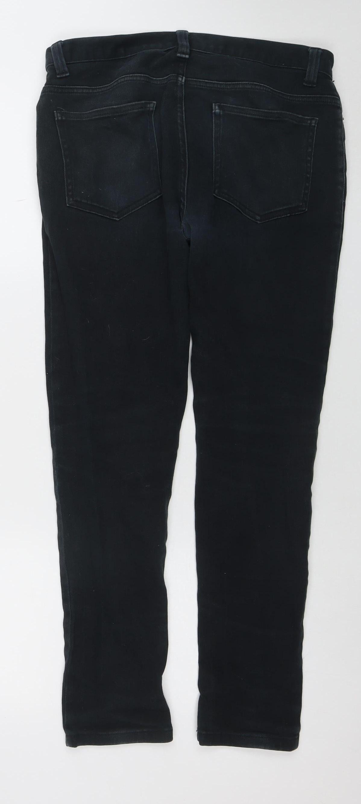 Denim Co. Men's Black Skinny Jeans W30 L30 Slim Fit Denim