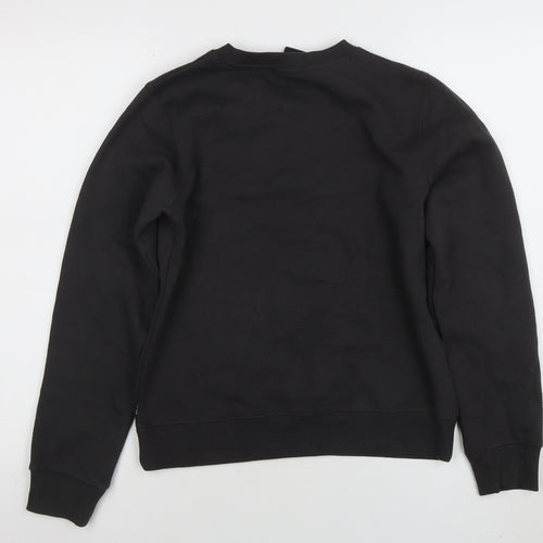 Rip Curl Girls Black Graphic Print Cotton Sweatshirt 14 Years Regular Fit