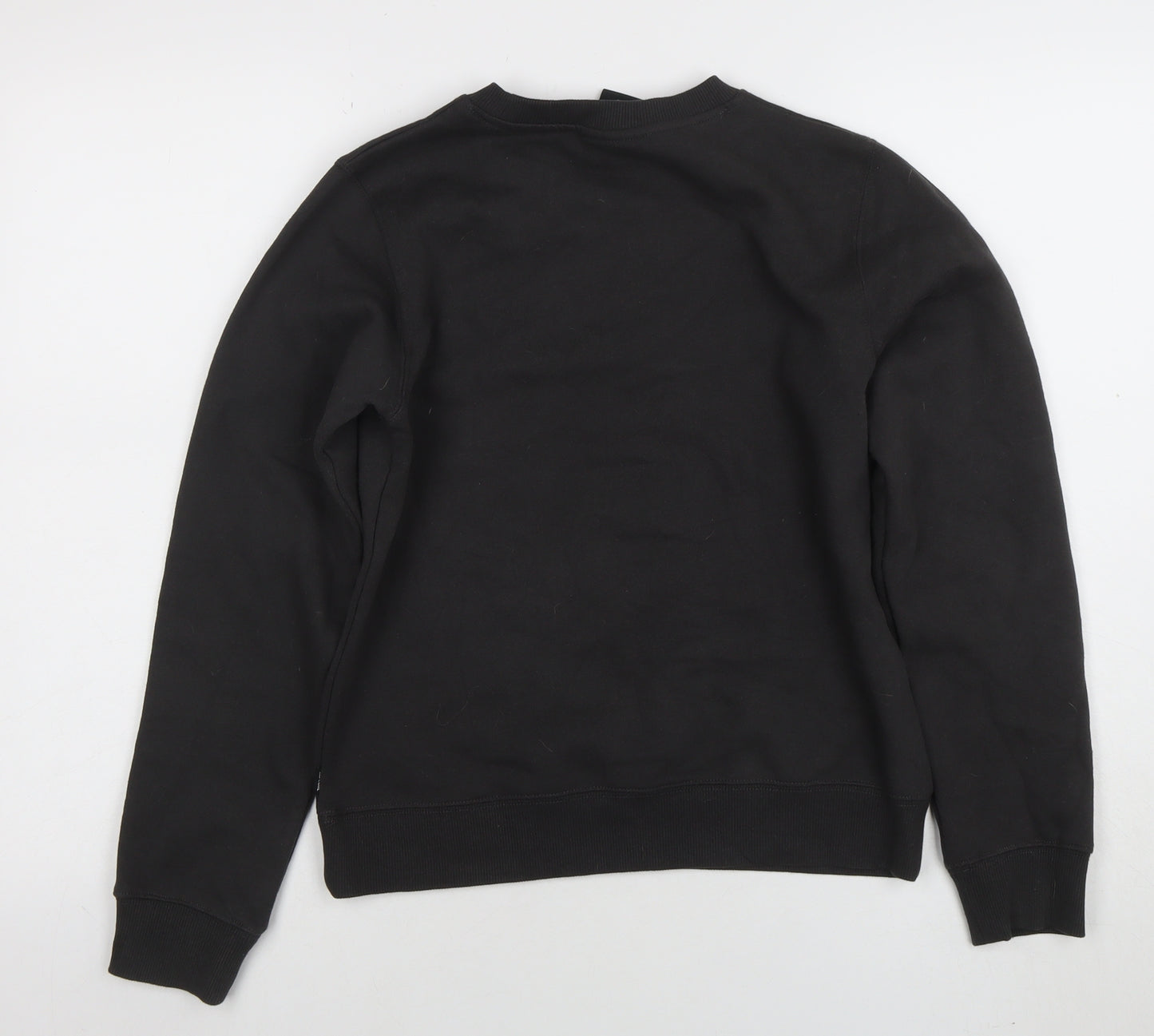 Rip Curl Girls Black Graphic Print Cotton Sweatshirt 14 Years Regular Fit