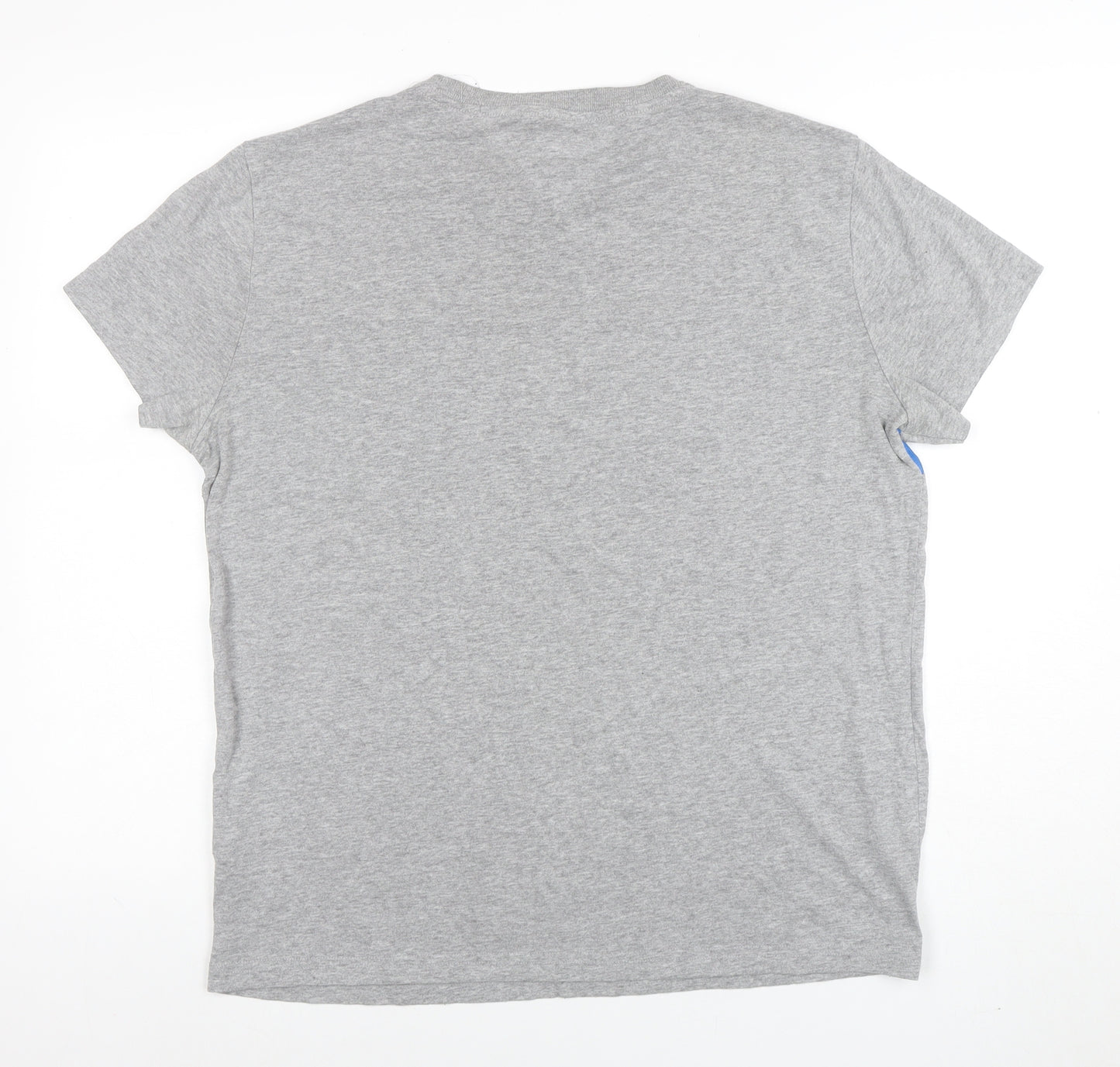 Tommy Hilfiger Denim Men's Grey Blue Crew Neck Graphic T-Shirt M