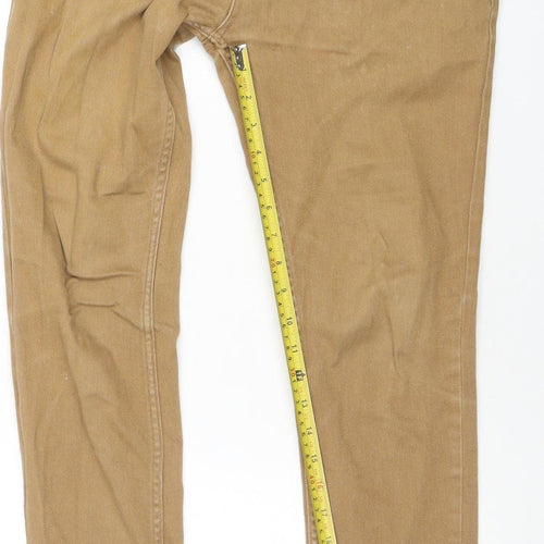 Denim Co. Men's Beige Skinny Jeans W30 L30 Cotton Stretch