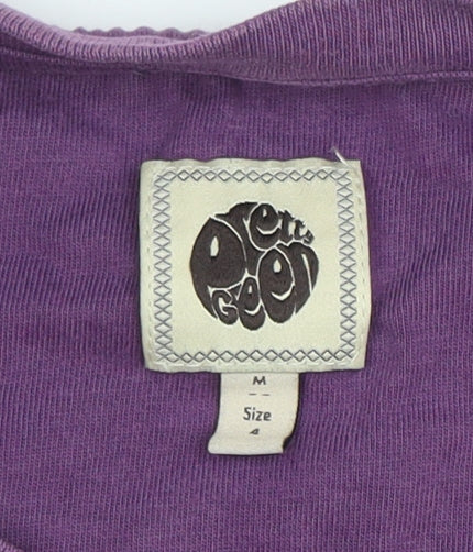 Pretty Green Men's Purple Graphic Logo Regular Fit T-Shirt Size M