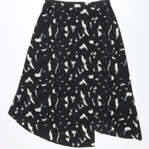 AX Paris Women Black Geometric A-Line Knee Length Skirt Size 12