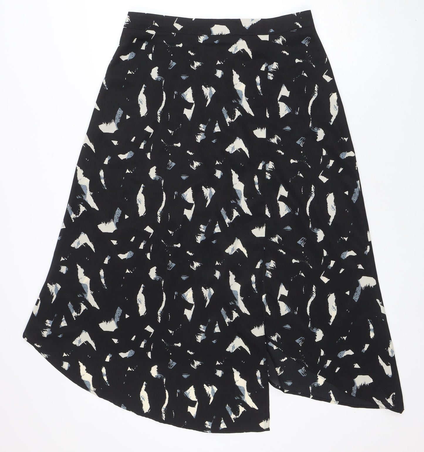 AX Paris Women Black Geometric A-Line Knee Length Skirt Size 12