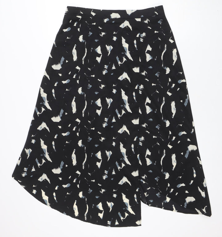 AX Paris Women Black Geometric A-Line Knee Length Skirt Size 12