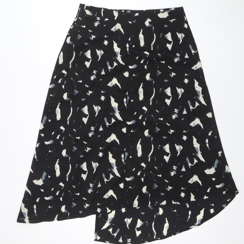 AX Paris Women Black Geometric A-Line Knee Length Skirt Size 12