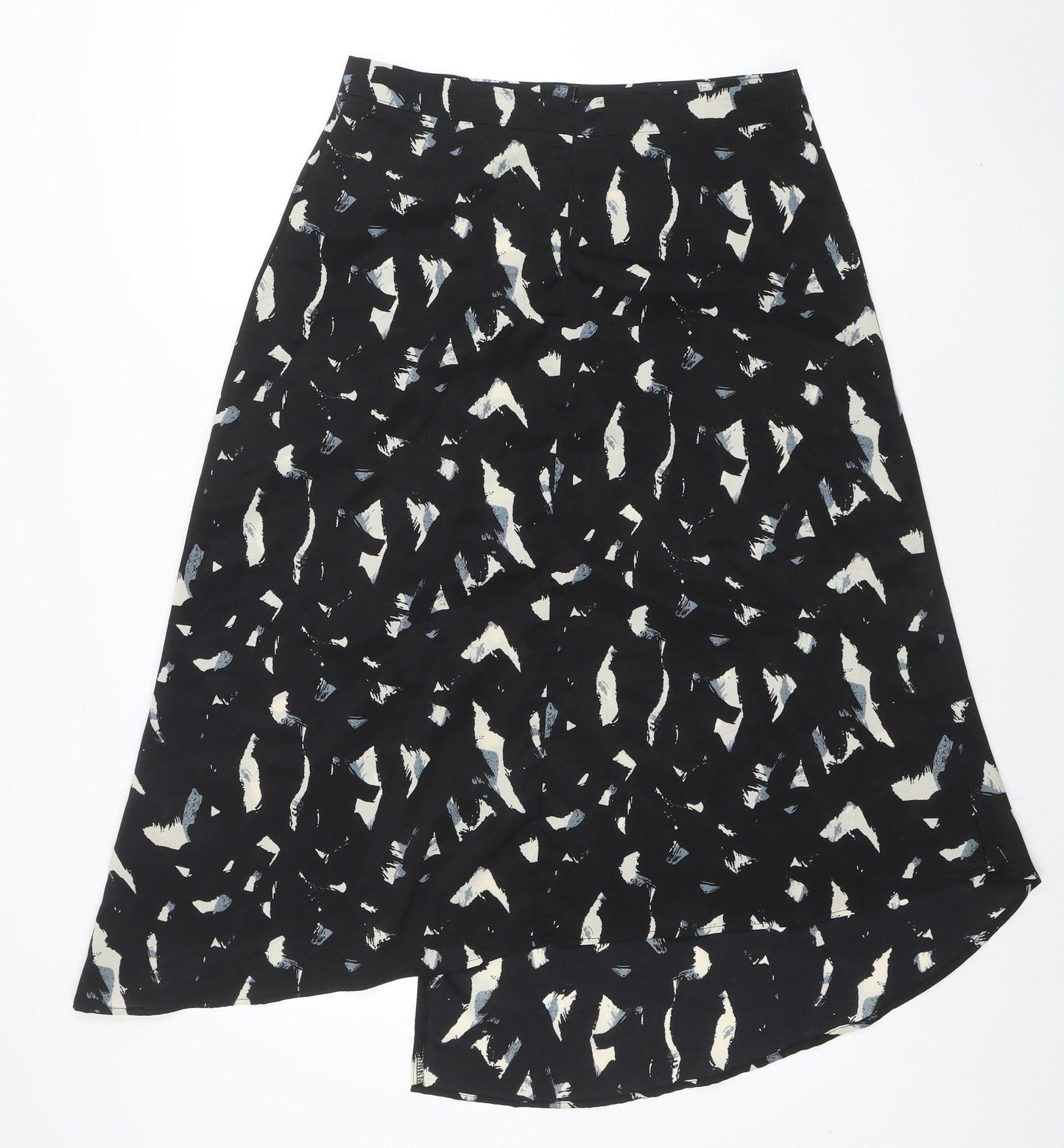 AX Paris Women Black Geometric A-Line Knee Length Skirt Size 12