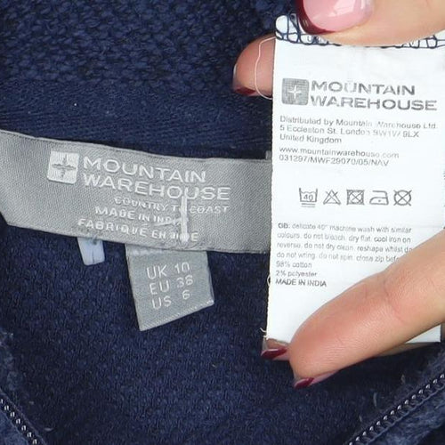 Mountain Warehouse Women Navy 1/2 Zip Pullover Fleece Size 10