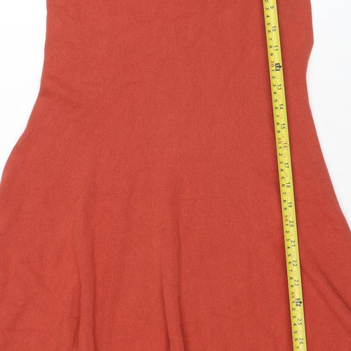 Peruvian Connection Womens Rust A-Line Knit Skirt Size S Cotton Blend