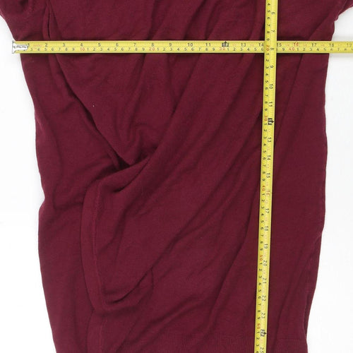 Obsessions Women's Red Roll Neck Knit Jumper One Size