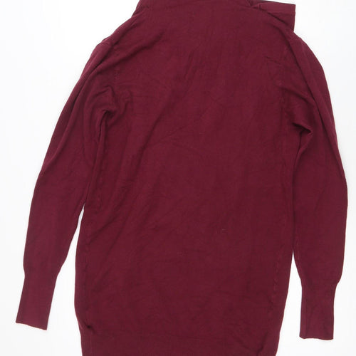 Obsessions Women's Red Roll Neck Knit Jumper One Size
