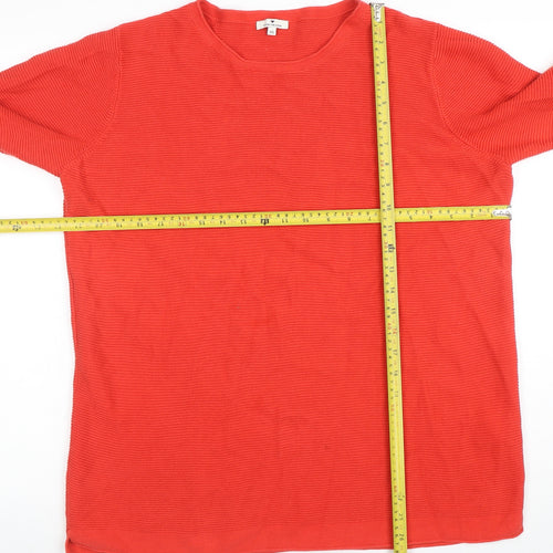 Tom Tailor Women's Red Cotton Knit Pullover Jumper 3XL
