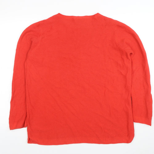 Tom Tailor Women's Red Cotton Knit Pullover Jumper 3XL