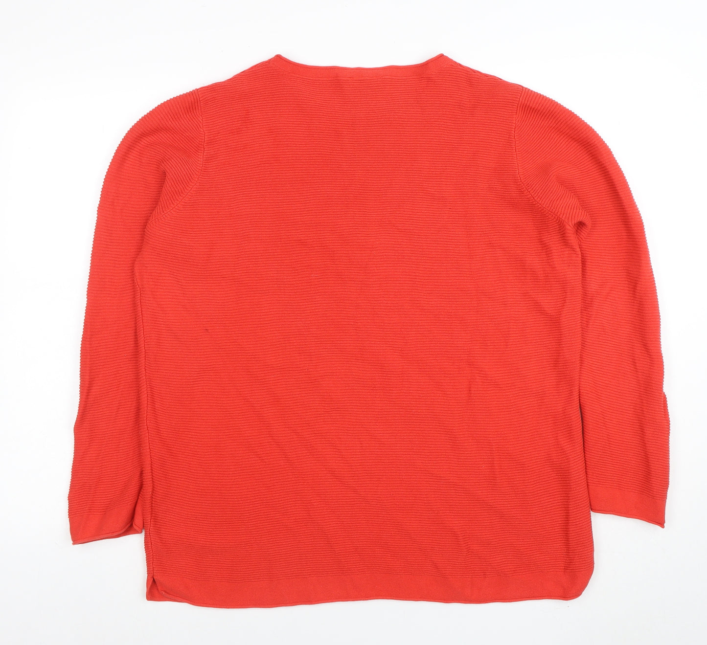Tom Tailor Women's Red Cotton Knit Pullover Jumper 3XL