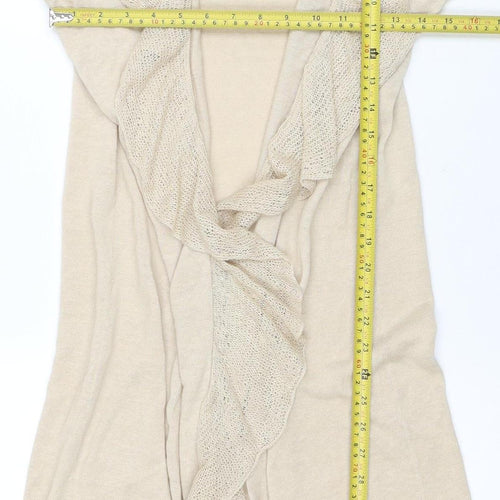 Marks and Spencer Autograph Women Beige Size 16 Long Tie Waist Cardigan