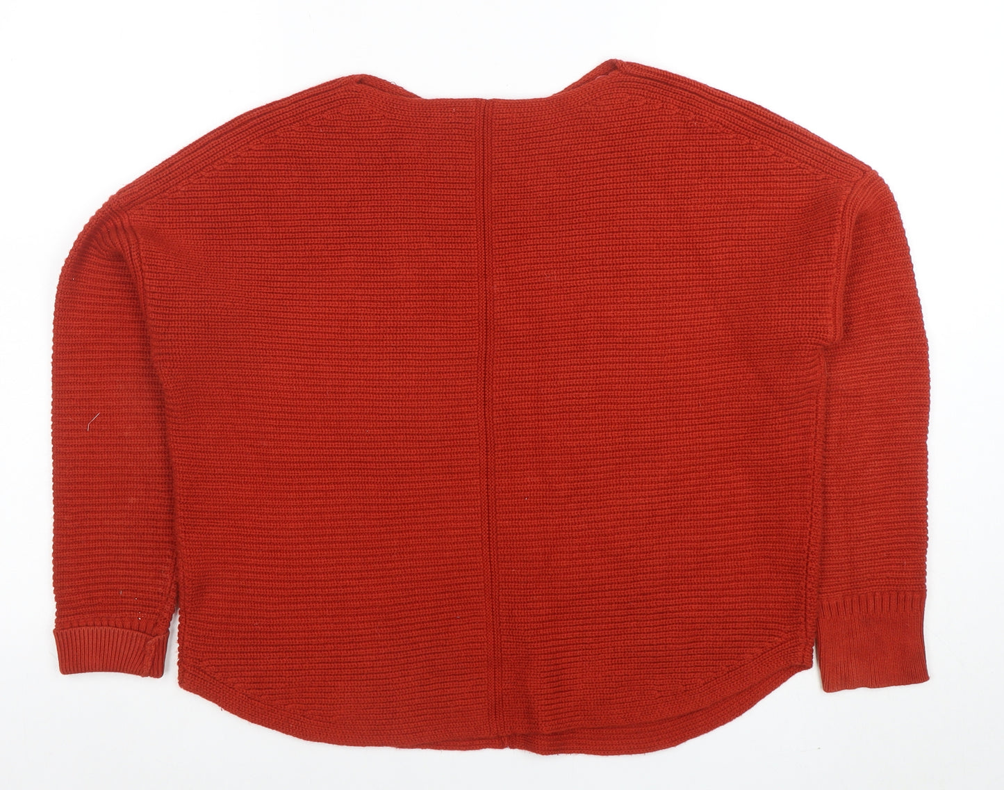 White Stuff Women’s Red Merino Wool Long Sleeve Crew Neck Pullover Jumper Size 12