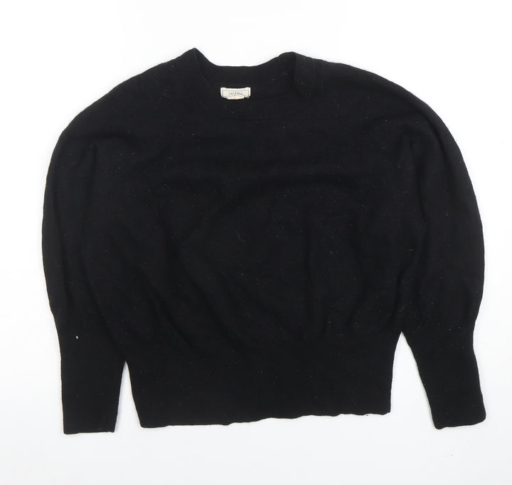 Fat Face Women's Black Crew Neck Balloon Sleeve Jumper Size 18