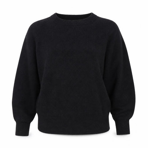 Fat Face Women's Black Crew Neck Balloon Sleeve Jumper Size 18