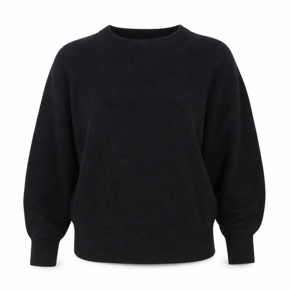 Fat Face Women's Black Crew Neck Balloon Sleeve Jumper Size 18