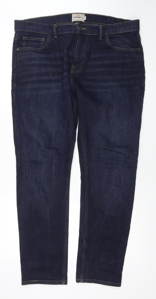 Next Men’s Blue Denim Straight Jeans 31W 94L Regular Fit