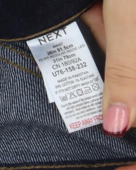 Next Men’s Blue Denim Straight Jeans 31W 94L Regular Fit