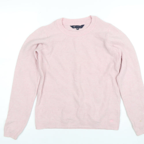 Crew Clothing Company Women's Pink Merino Wool Jumper Size 8