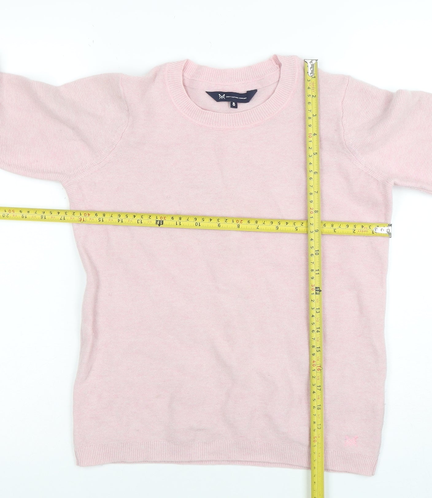 Crew Clothing Company Women's Pink Merino Wool Jumper Size 8