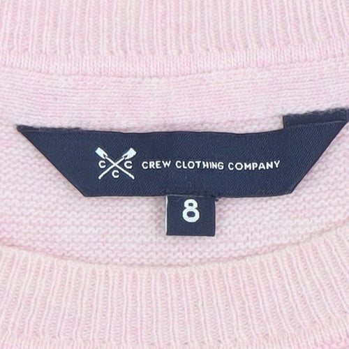 Crew Clothing Company Women's Pink Merino Wool Jumper Size 8