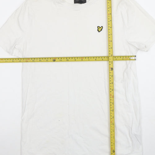 Lyle & Scott Boys White Cotton Logo T-Shirt 14-15 Years Short Sleeve