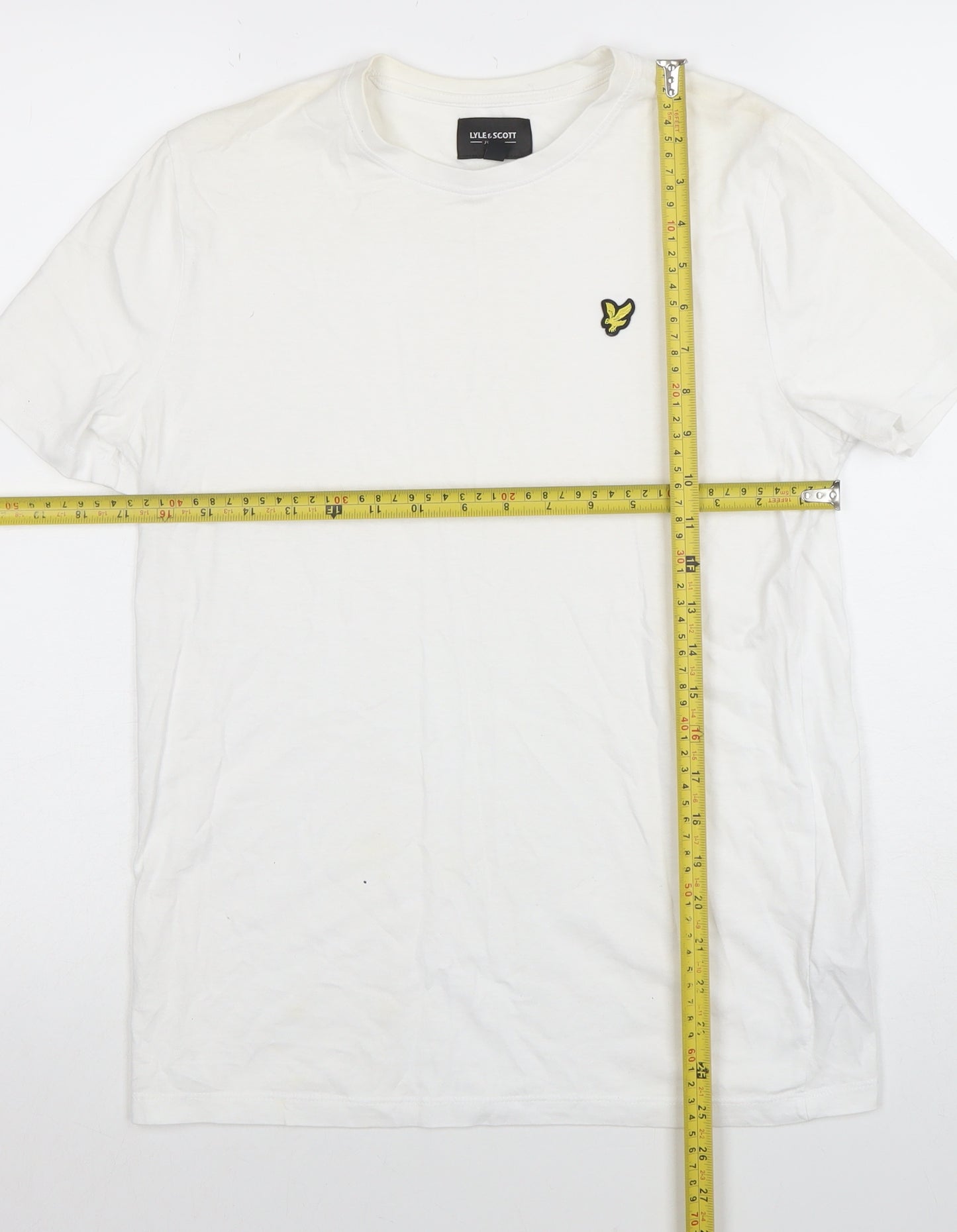 Lyle & Scott Boys White Cotton Logo T-Shirt 14-15 Years Short Sleeve