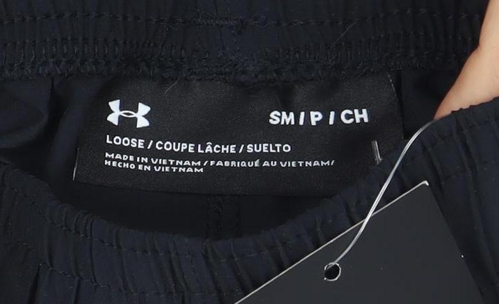 Under Armour Boys Black Small Loose Fit Athletic Shorts Polyester