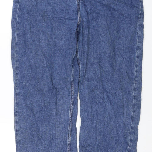 ASOS DESIGN Women Blue Size 14 Straight Regular Fit Jeans