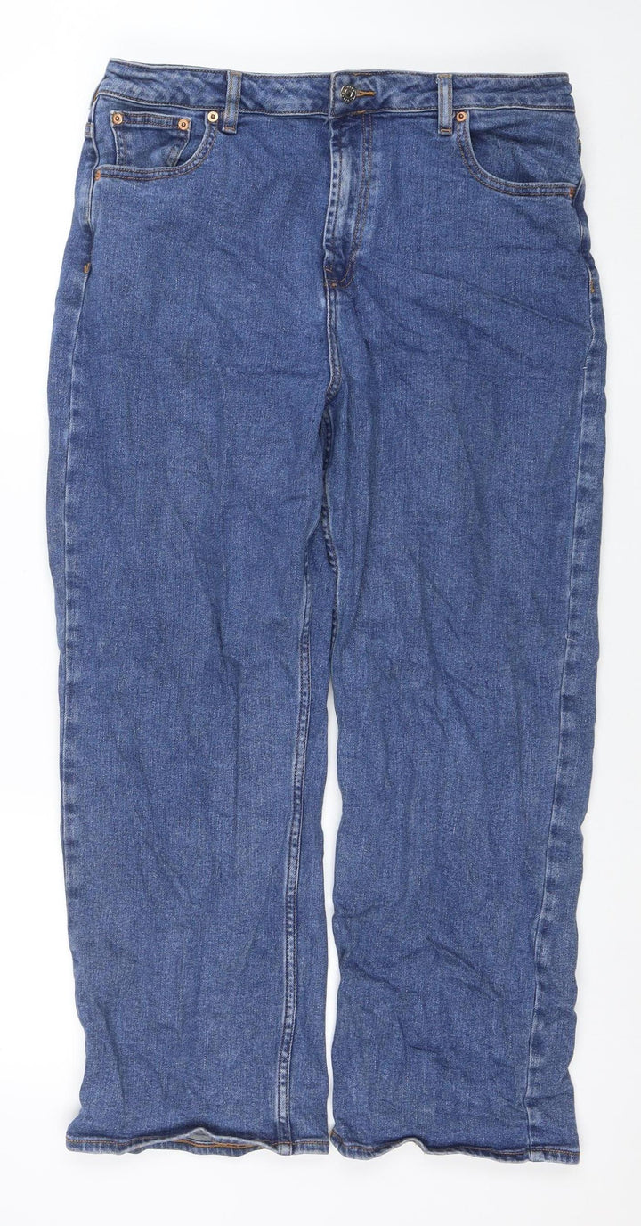 ASOS DESIGN Women Blue Size 14 Straight Regular Fit Jeans