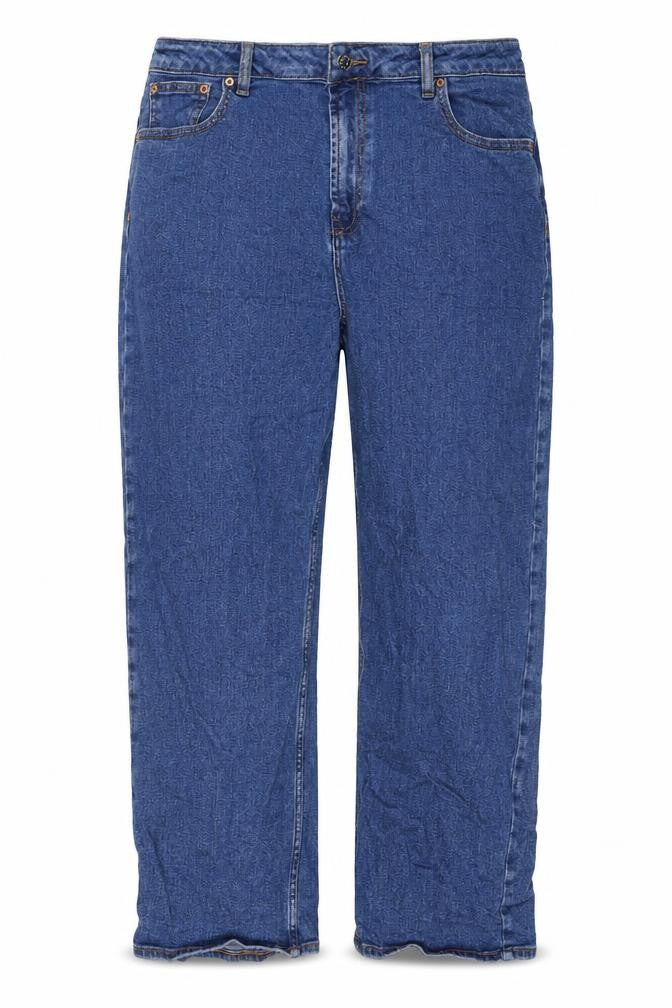 Front view of ASOS DESIGN Women Blue, size 14, Straight Regular Fit Jeans