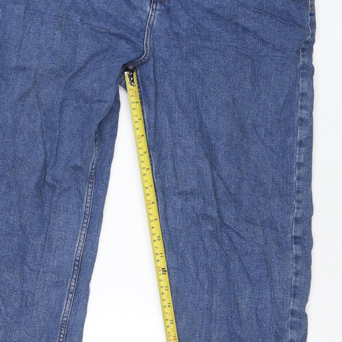 ASOS DESIGN Women Blue Size 14 Straight Regular Fit Jeans