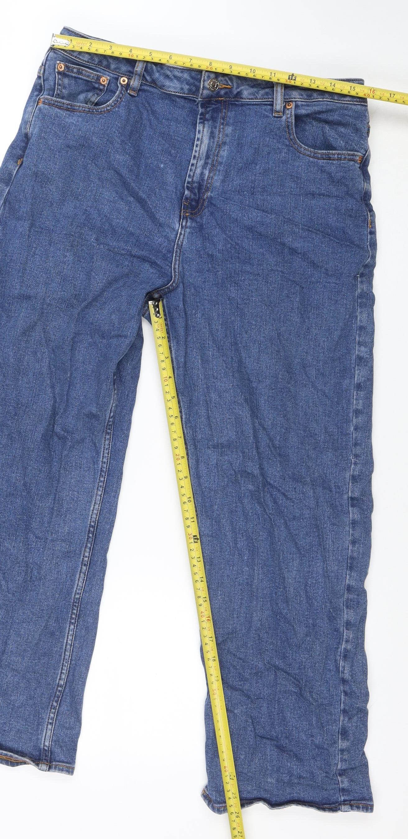 ASOS DESIGN Women Blue Size 14 Straight Regular Fit Jeans