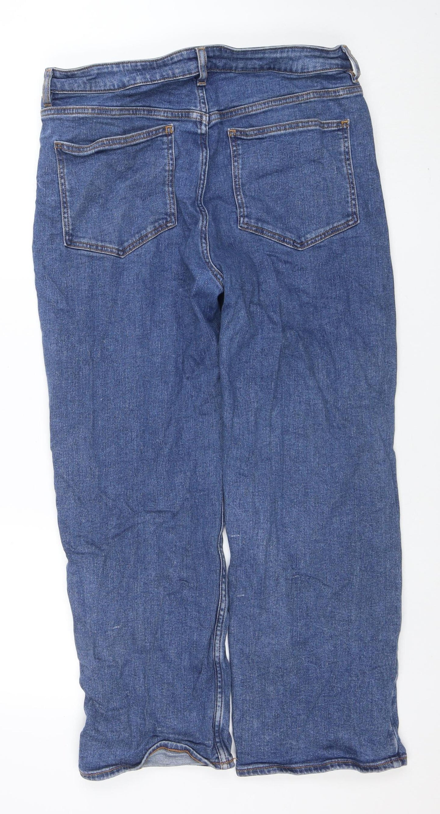 ASOS DESIGN Women Blue Size 14 Straight Regular Fit Jeans