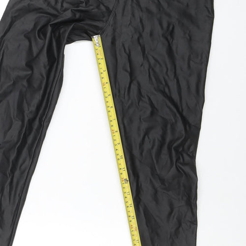 Yu & Me Women’s Black Faux Leather Stretch Leggings M