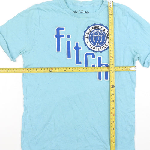 Abercrombie & Fitch Boys Blue Graphic T-Shirt 11-12 Years Short Sleeve Casual