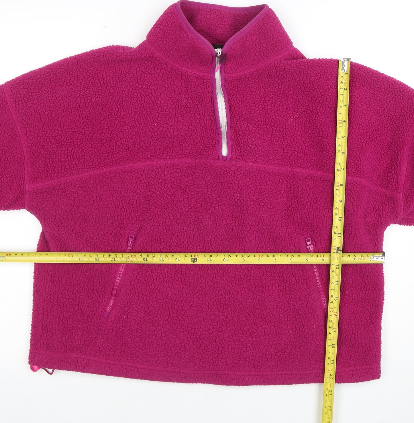DUNNES Women’s Pink Fleece 1/4 Zip Sweatshirt Size M Polyester